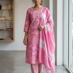 Daily wear printed pink