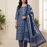 Daily wear printed blue