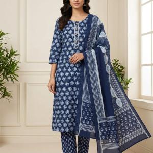 Daily wear printed blue