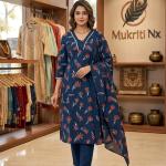 Printed Navy Blue