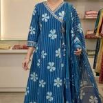 Blue floral print