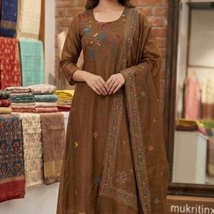 Brown Embroidery