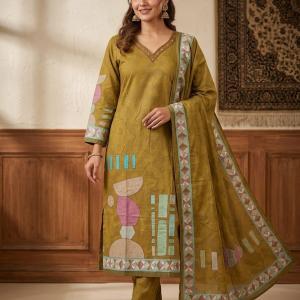 Mehendi green with print