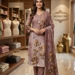 Light brown with leaf print