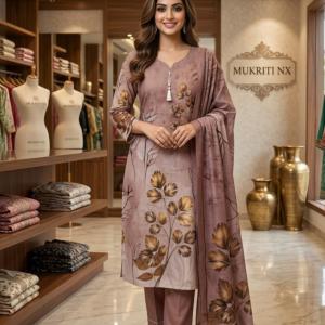 Light brown with leaf print