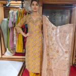 Golden yellow printed