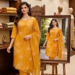 Golden yellow with white
