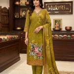 Mehendi green with flower print
